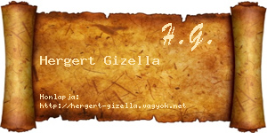 Hergert Gizella névjegykártya